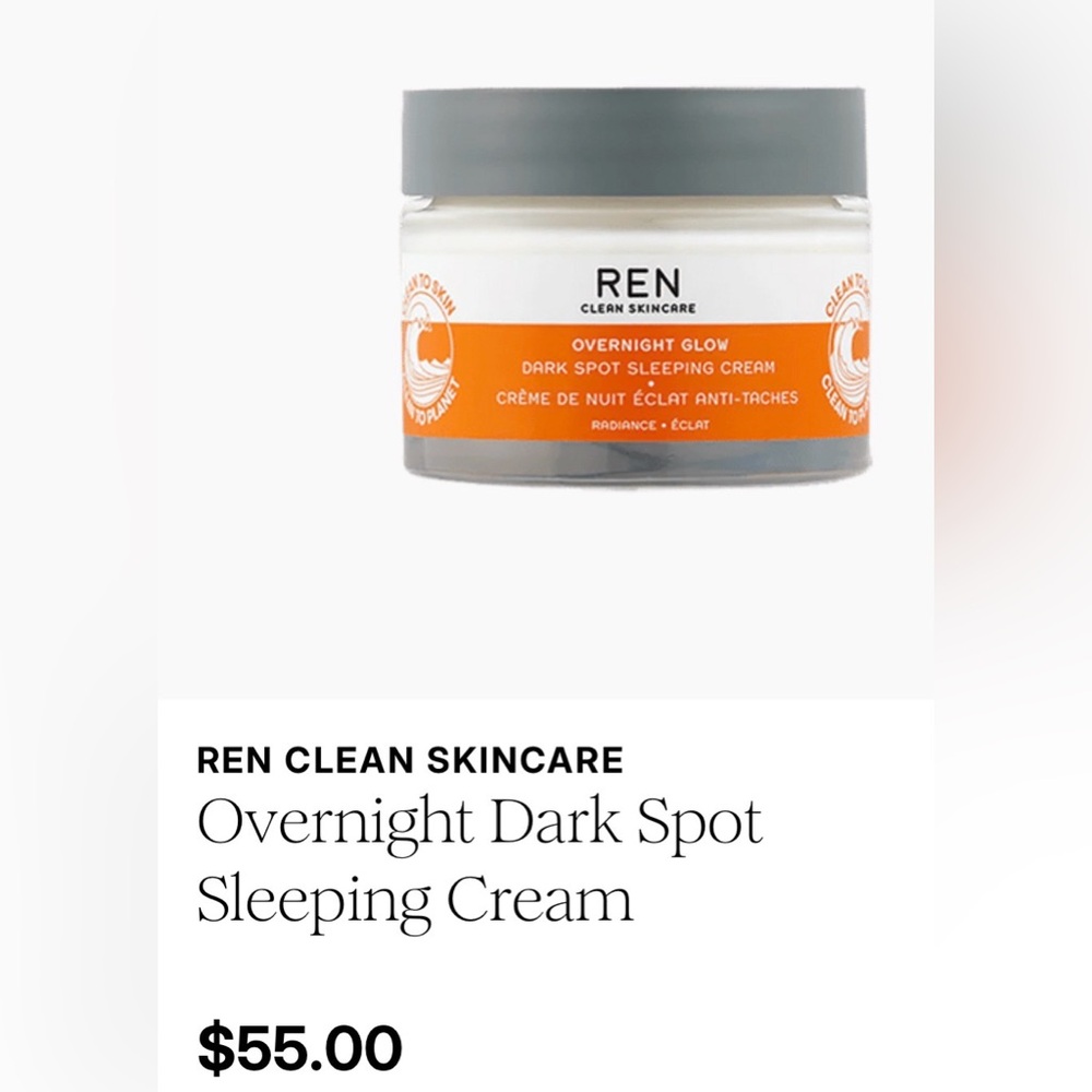 REN Clean Skincare Overnight Dark Spot Sleeping Cream